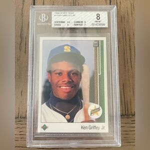 1989 Upper Deck #1 Ken Griffey Jr. Rookie Baseball Card - Graded